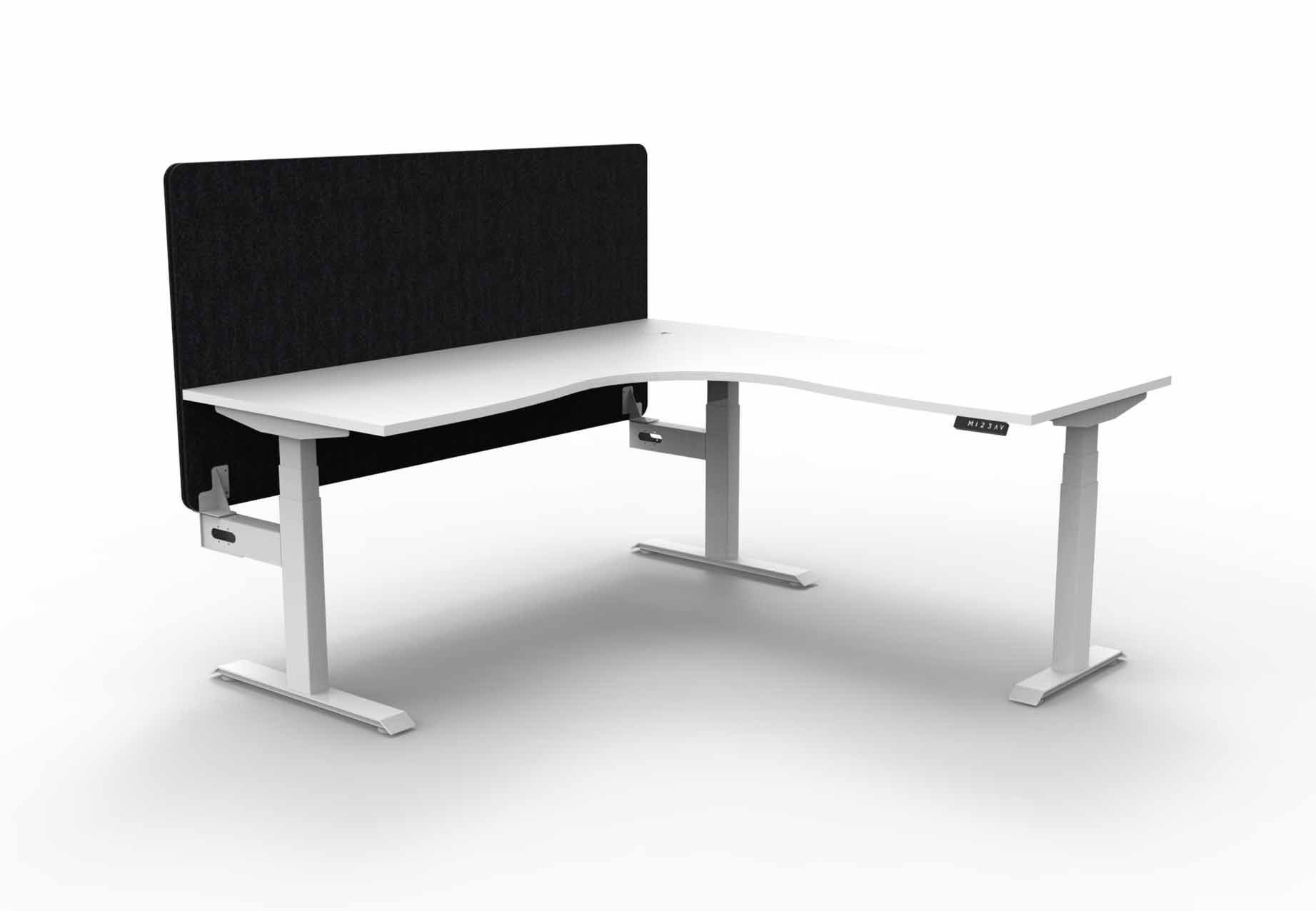 Boost+ Height Adjustable Corner Workstation with Eco Screen
